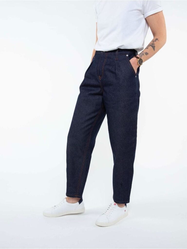 1083 - JEANS BALLON 218H 100 % coton bio superdenim indigo brut