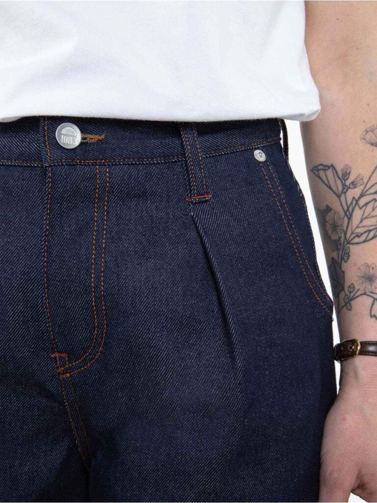 1083 - JEANS BALLON 218H 100 % coton bio superdenim indigo brut