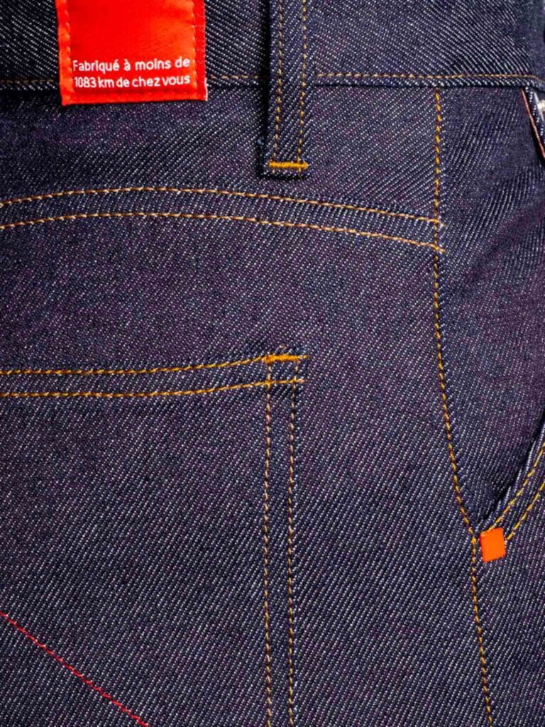 1083 - JEANS BALLON 218H flex coton bio indigo brut