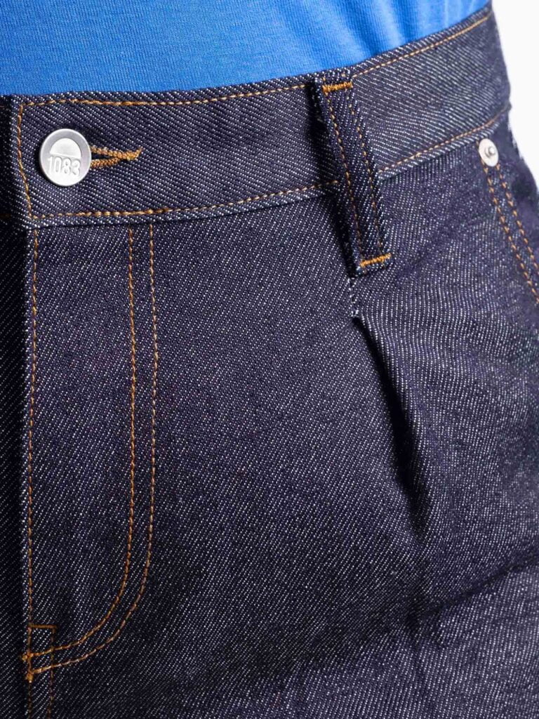1083 - JEANS BALLON 218H flex coton bio indigo brut