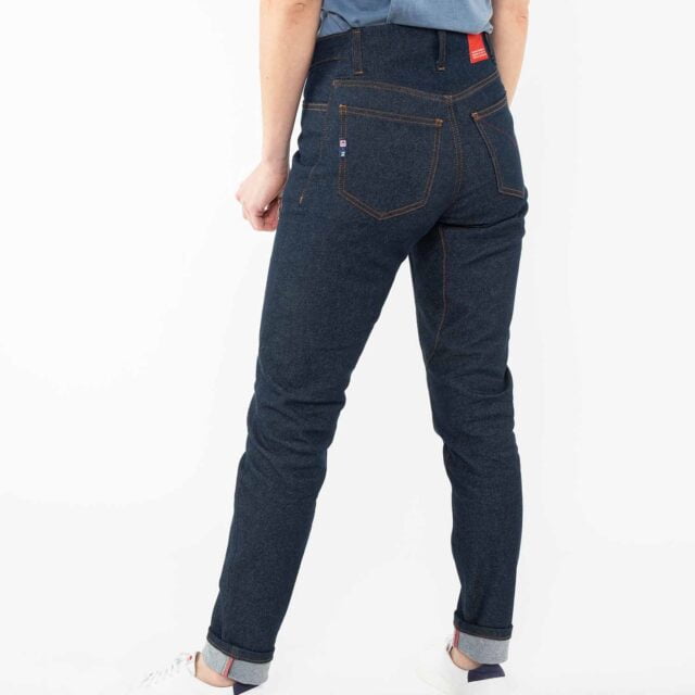 1083 - JEANS SLIM 220H FUSELE ESCALADE coton bio filidenim flex bleu Femme