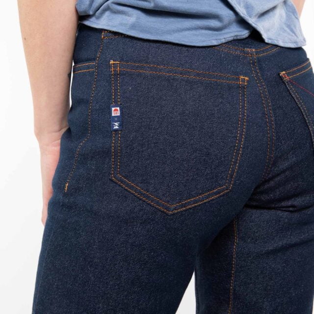 1083 - JEANS SLIM 220H FUSELE ESCALADE coton bio filidenim flex bleu Femme