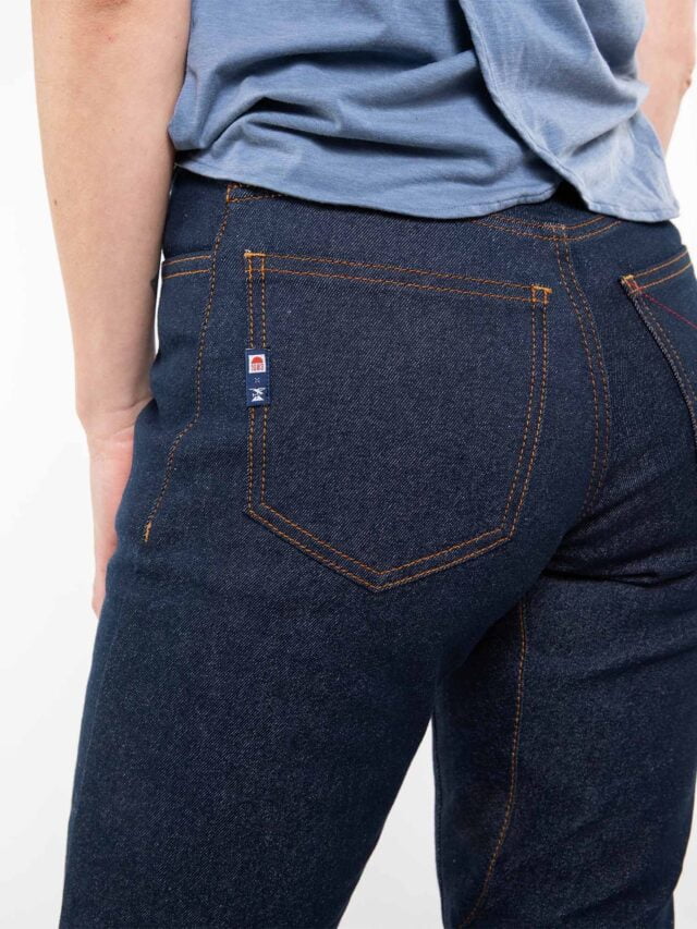 1083 - JEANS SLIM 220H FUSELE ESCALADE coton bio filidenim flex bleu Femme