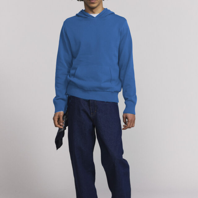 Pull Sevan capuche bleu roi
