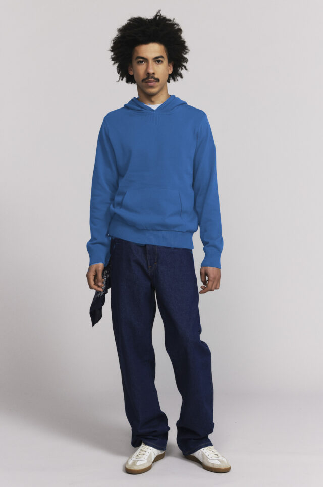 Pull Sevan capuche bleu roi