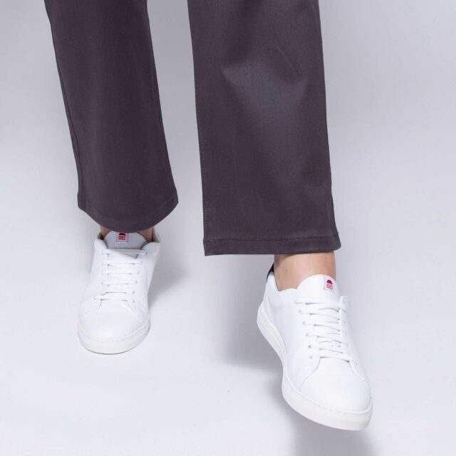 1083 - CHINO DROIT 7/8EME 261H taille haute coton bio uni anthracite