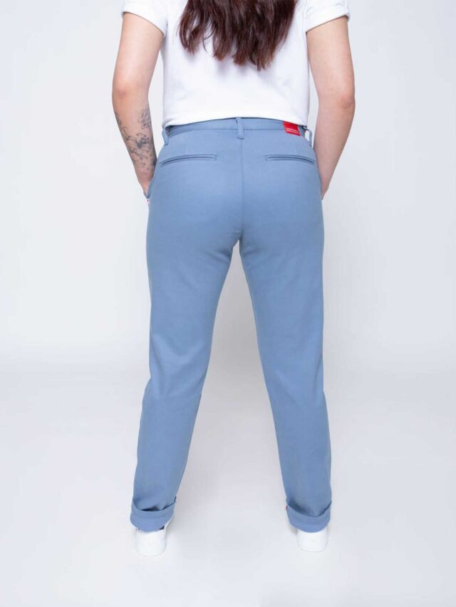 1083 - CHINO AJUSTE 263N coton bio filidenim flex uni bleu horizon Femme