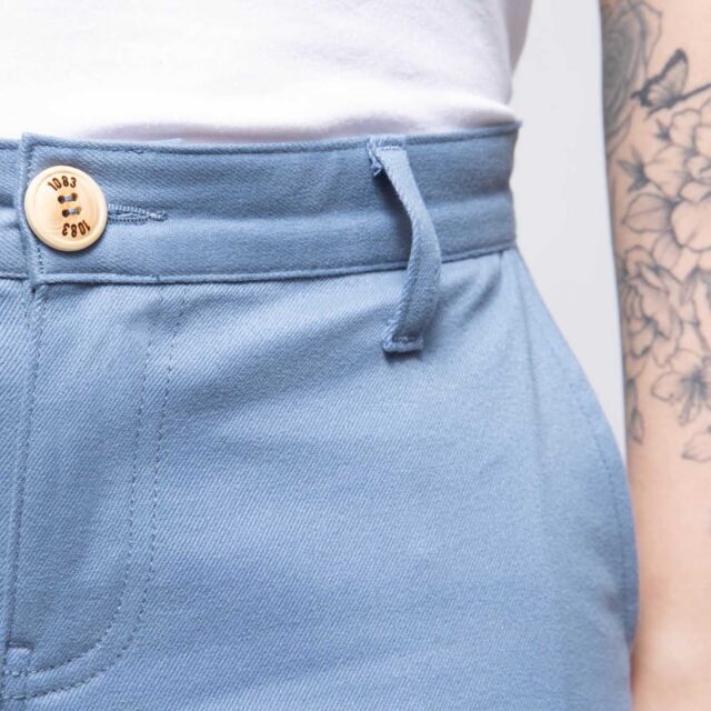 1083 - CHINO AJUSTE 263N coton bio filidenim flex uni bleu horizon Femme