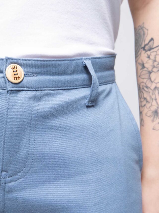 1083 - CHINO AJUSTE 263N coton bio filidenim flex uni bleu horizon Femme