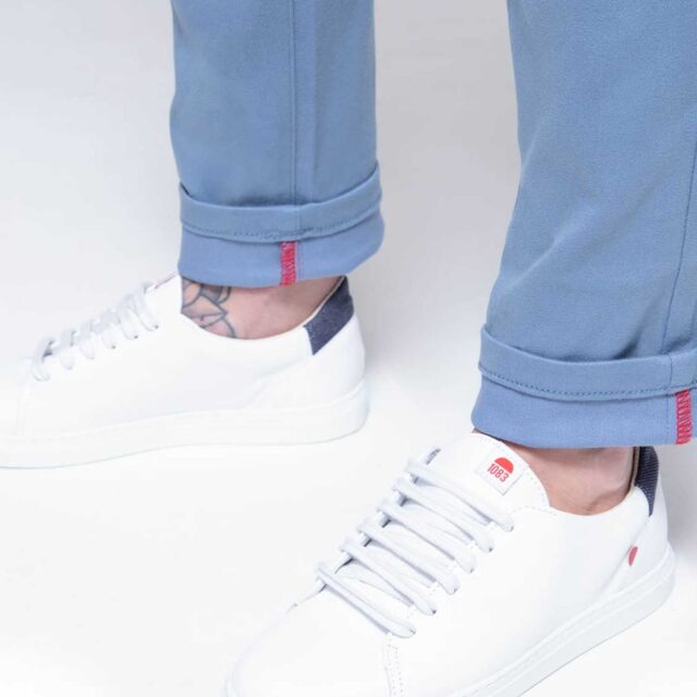 1083 - CHINO AJUSTE 263N coton bio filidenim flex uni bleu horizon Femme