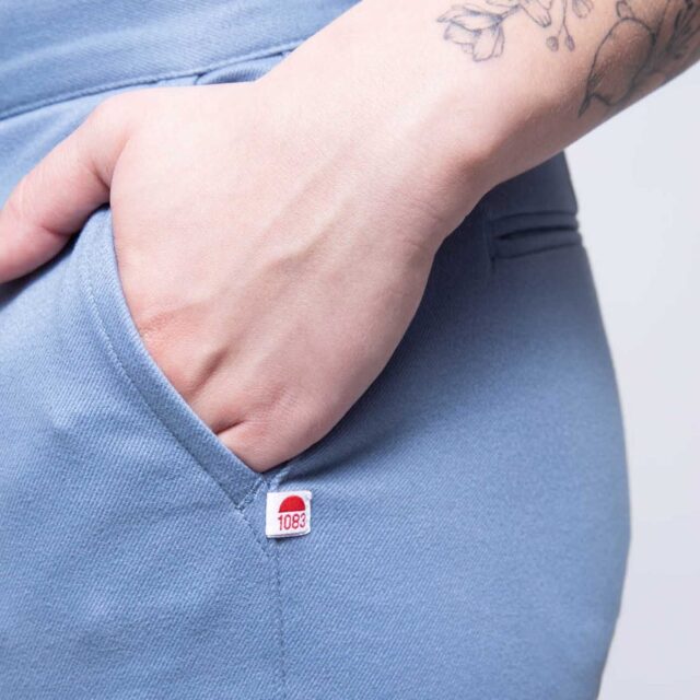 1083 - CHINO AJUSTE 263N coton bio filidenim flex uni bleu horizon Femme