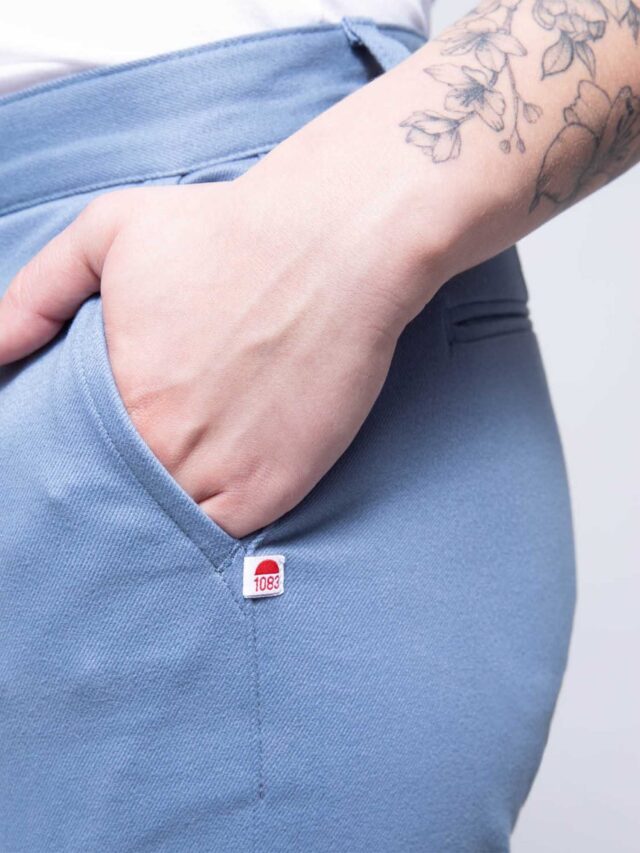 1083 - CHINO AJUSTE 263N coton bio filidenim flex uni bleu horizon Femme