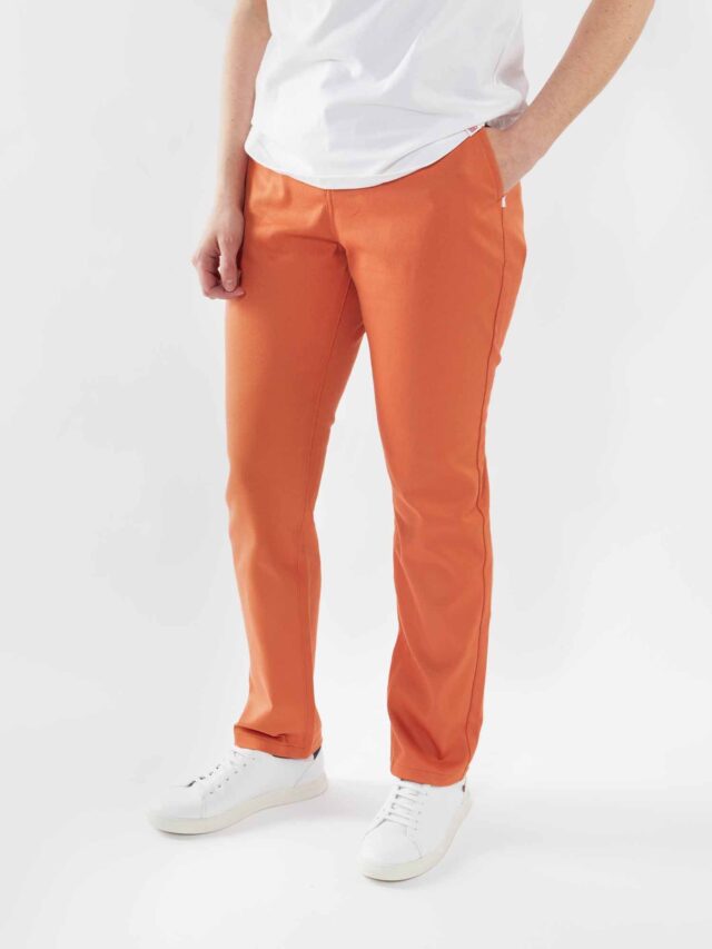 1083 - CHINO AJUSTE 263N coton bio filidenim flex uni brique Femme
