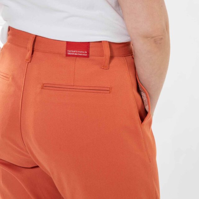 1083 - CHINO AJUSTE 263N coton bio filidenim flex uni brique Femme