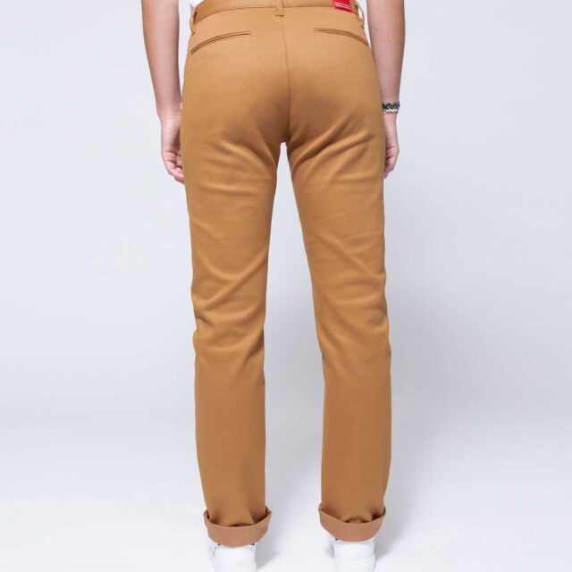 1083 - CHINO AJUSTE 263N coton bio filidenim flex uni camel Femme