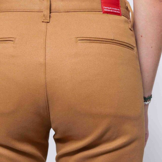 1083 - CHINO AJUSTE 263N coton bio filidenim flex uni camel Femme