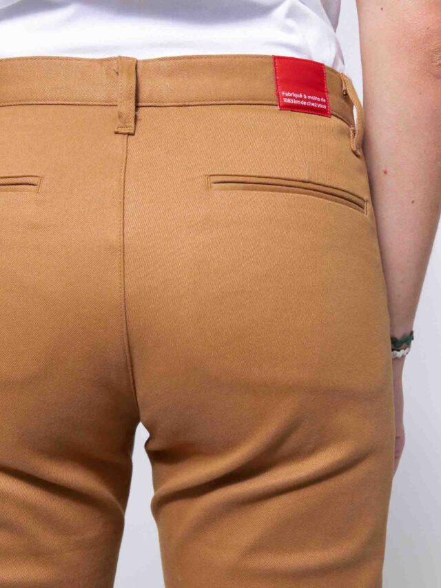 1083 - CHINO AJUSTE 263N coton bio filidenim flex uni camel Femme