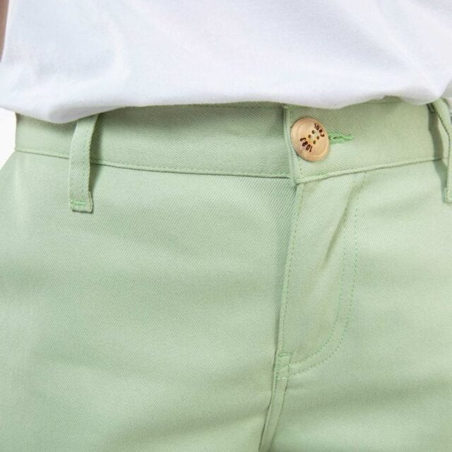 1083 - CHINO AJUSTE 263N coton bio filidenim flex uni vert amande Femme