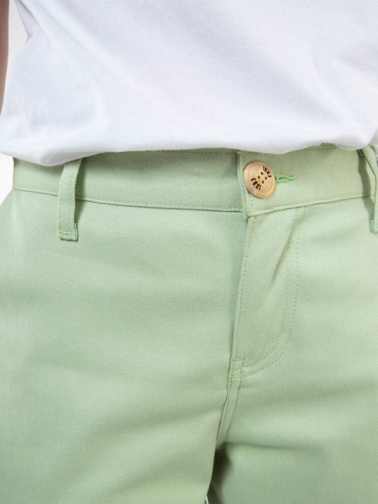 1083 - CHINO AJUSTE 263N coton bio filidenim flex uni vert amande Femme