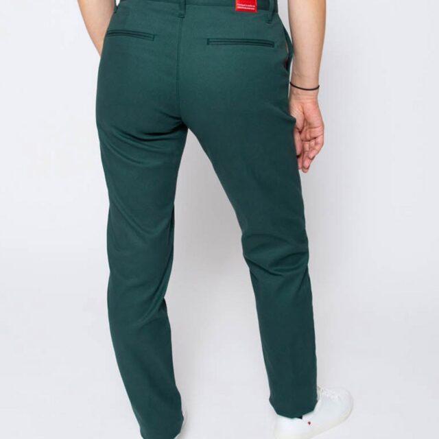 1083 - CHINO AJUSTE 263N coton bio filidenim flex uni vert emeraude Femme