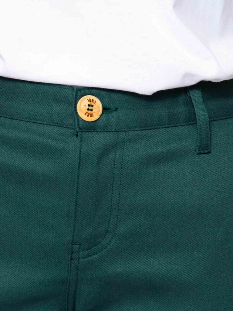 1083 - CHINO AJUSTE 263N coton bio filidenim flex uni vert emeraude Femme