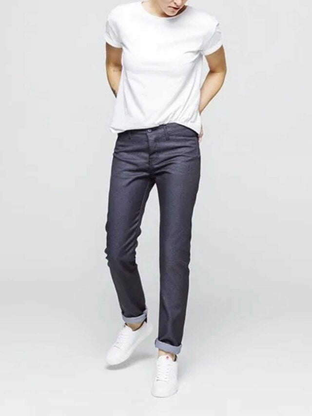 1083 - JEANS AJUSTE 283N INFINI recycle superdenim bleu Femme