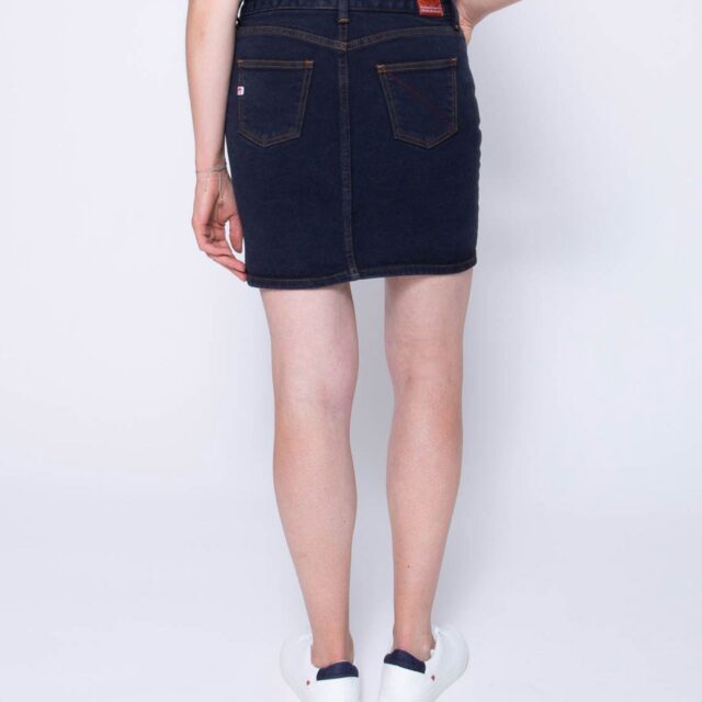 1083 - JUPE AJUSTEE 290N coton bio superdenim flex bleu nuit Femme