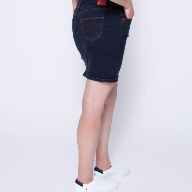 1083 - JUPE AJUSTEE 290N coton bio superdenim flex bleu nuit Femme
