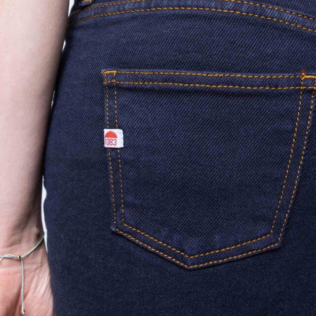 1083 - JUPE AJUSTEE 290N coton bio superdenim flex bleu nuit Femme