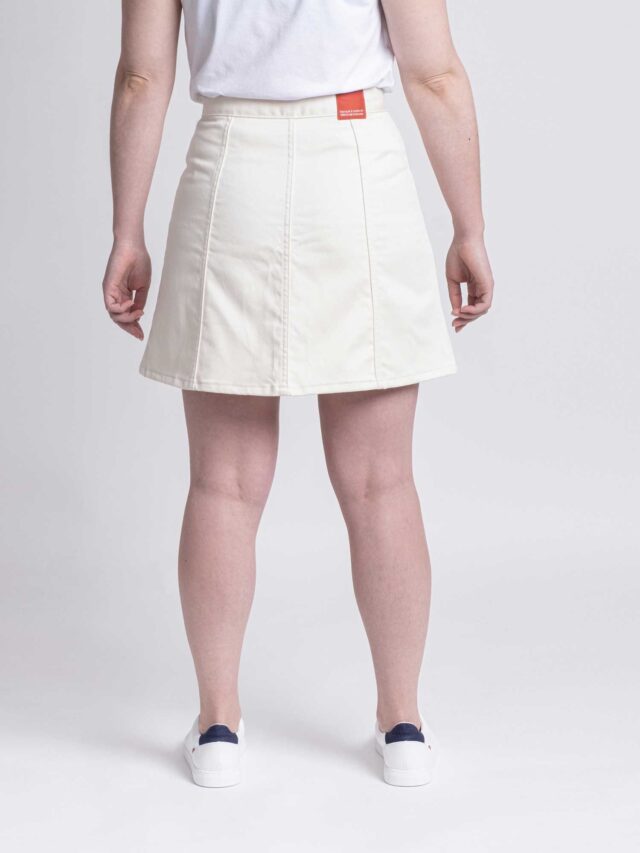 1083 - JUPE ECRU TRAPEZE 292H coton bio denimoriginal