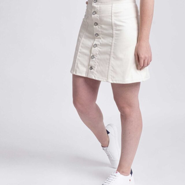 1083 - JUPE ECRU TRAPEZE 292H coton bio denimoriginal