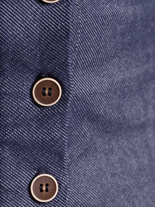 1083 - JUPE JEAN trapeze boutons 292H les hirondelles surcyclee