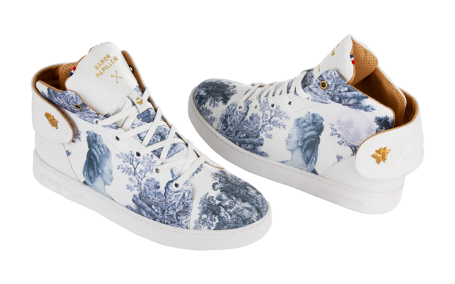 Baron Papillon - Sneaker Baron Papillon Mid Marie-Antoinette bleue
