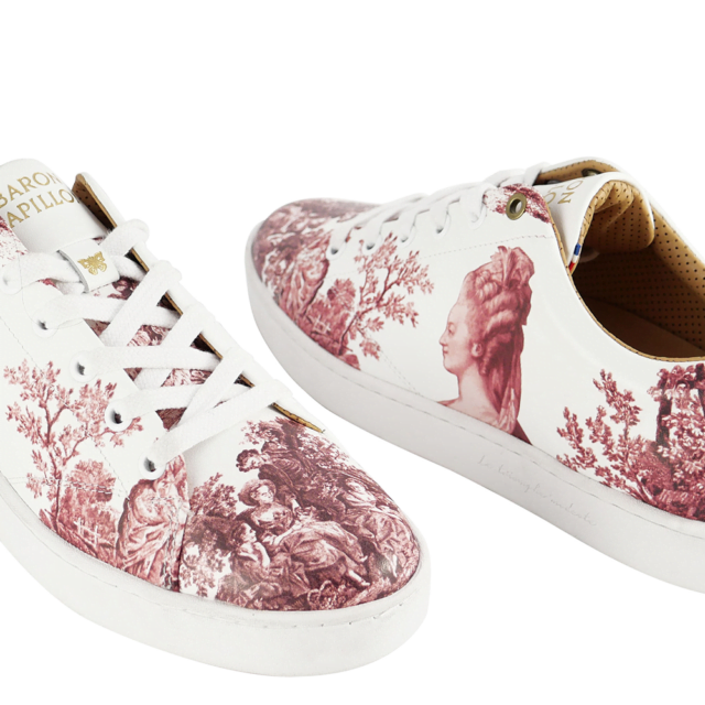 Baron Papillon - Sneaker Baron Papillon Basse Marie-Antoinette vieux rose
