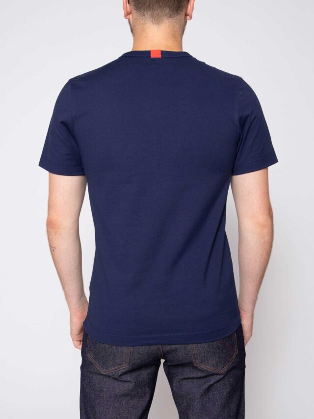 1083 - T-SHIRT DROIT 304 UNI coton bio bleu marine Homme