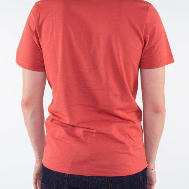1083 - T-SHIRT DROIT 304 UNI coton bio brique Homme