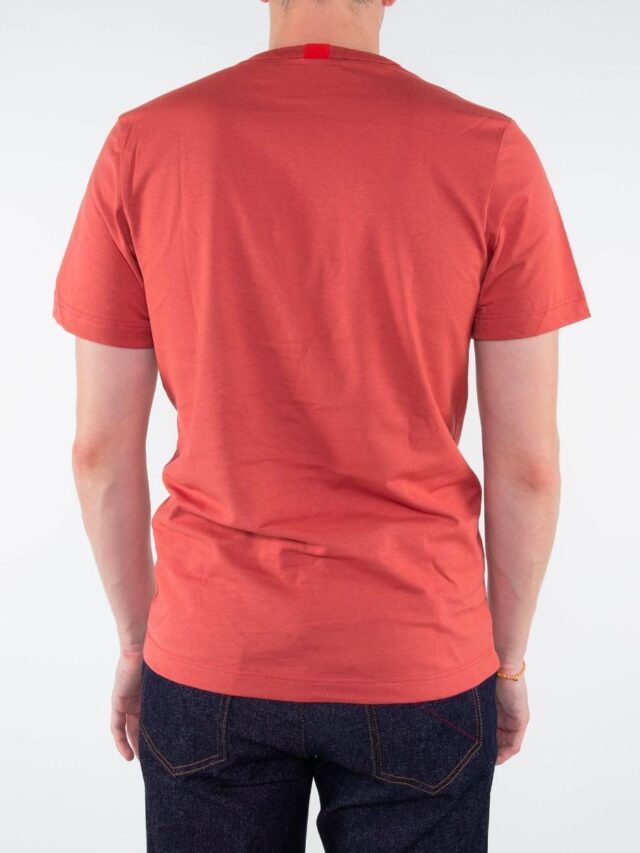 1083 - T-SHIRT DROIT 304 UNI coton bio brique Homme
