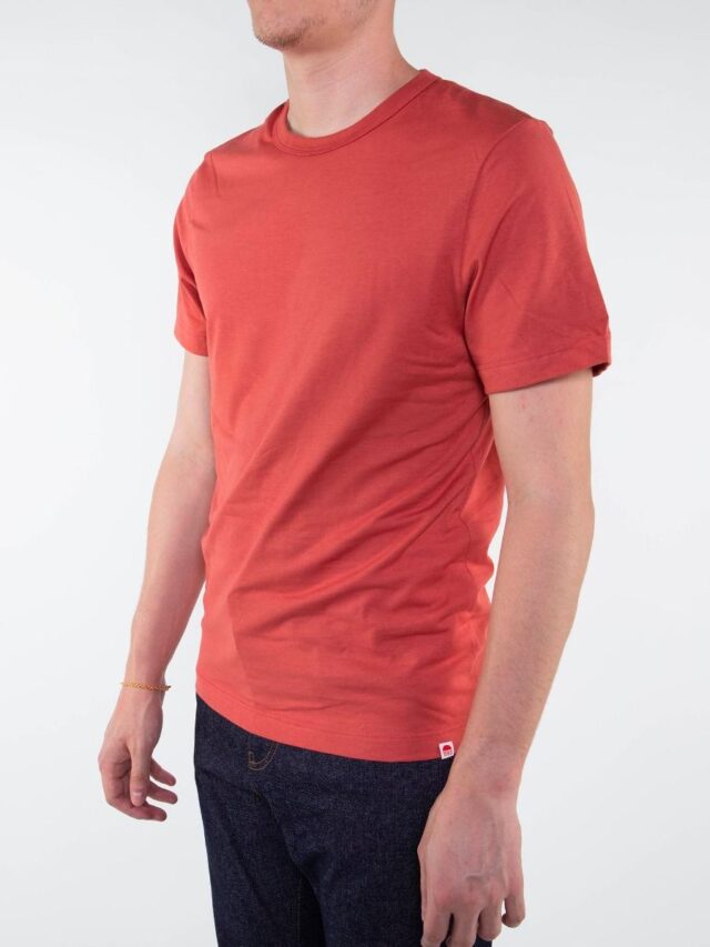 1083 - T-SHIRT DROIT 304 UNI coton bio brique Homme