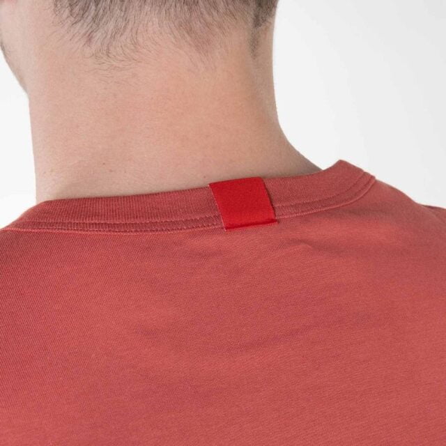 1083 - T-SHIRT DROIT 304 UNI coton bio brique Homme