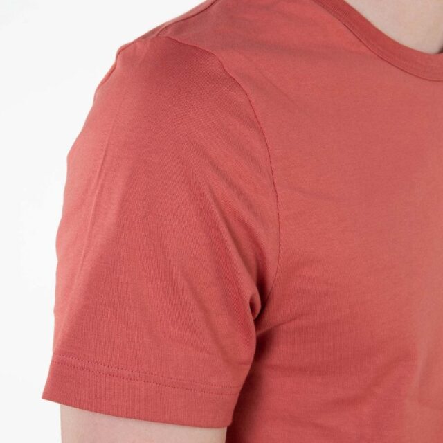 1083 - T-SHIRT DROIT 304 UNI coton bio brique Homme