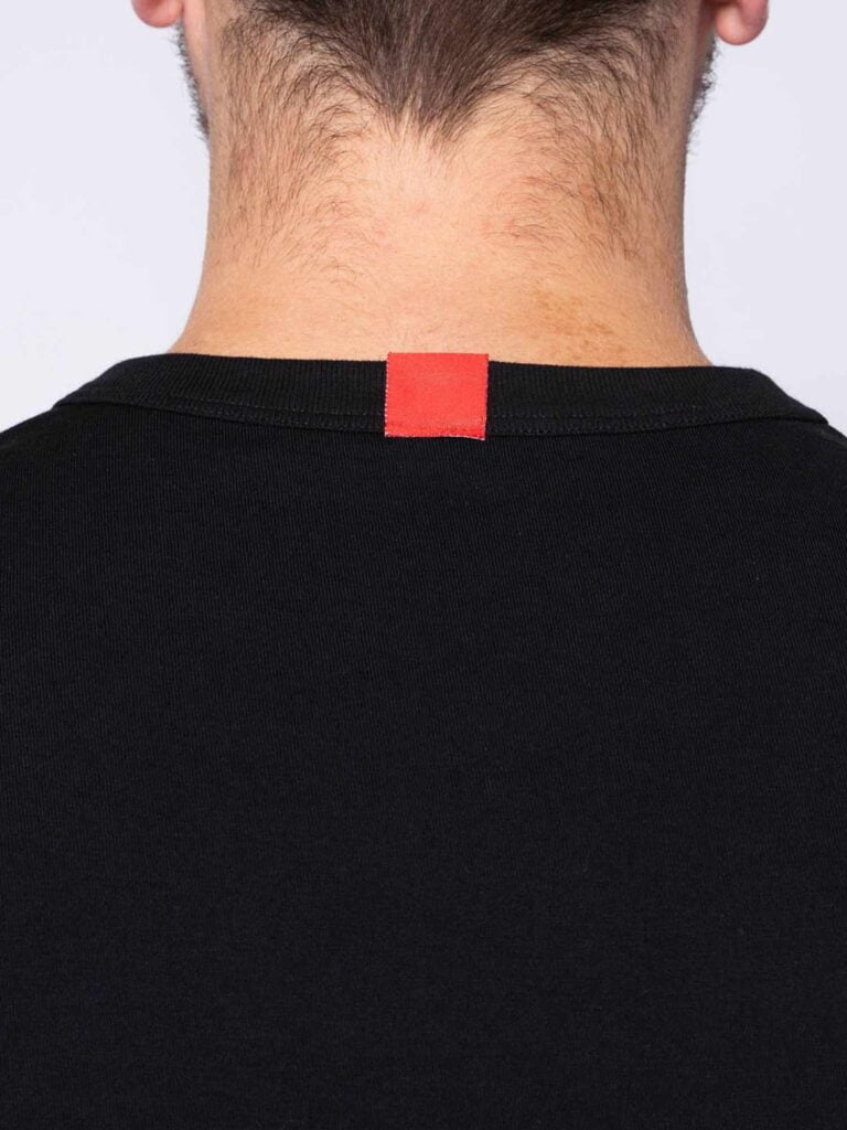 1083 - T-SHIRT 100 % coton bio noir Homme