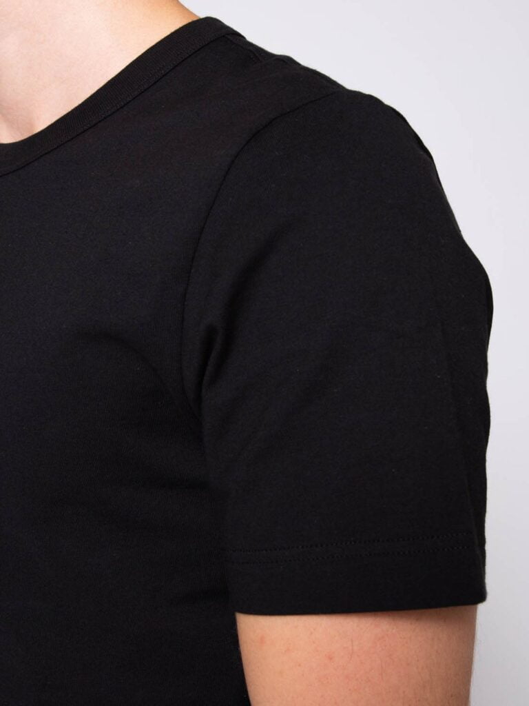 1083 - T-SHIRT 100 % coton bio noir Homme