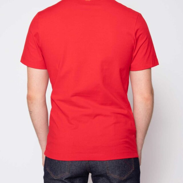 1083 - T-SHIRT 100 % coton bio rouge Homme