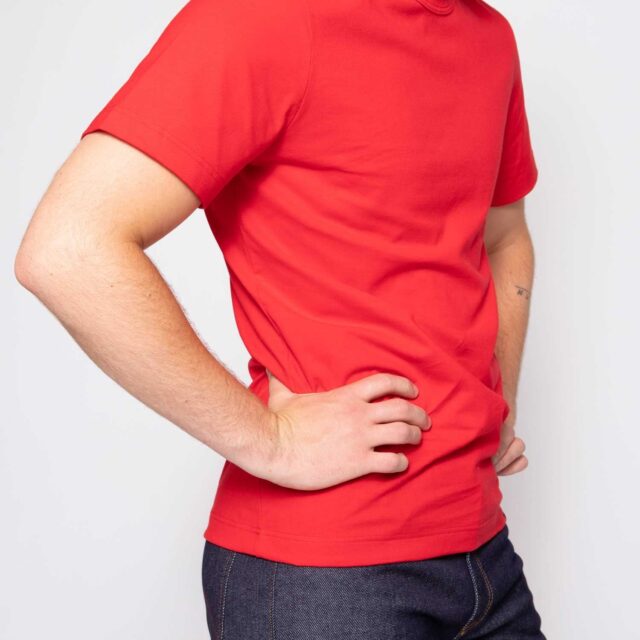 1083 - T-SHIRT 100 % coton bio rouge Homme