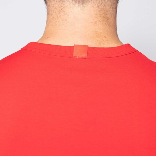 1083 - T-SHIRT 100 % coton bio rouge Homme