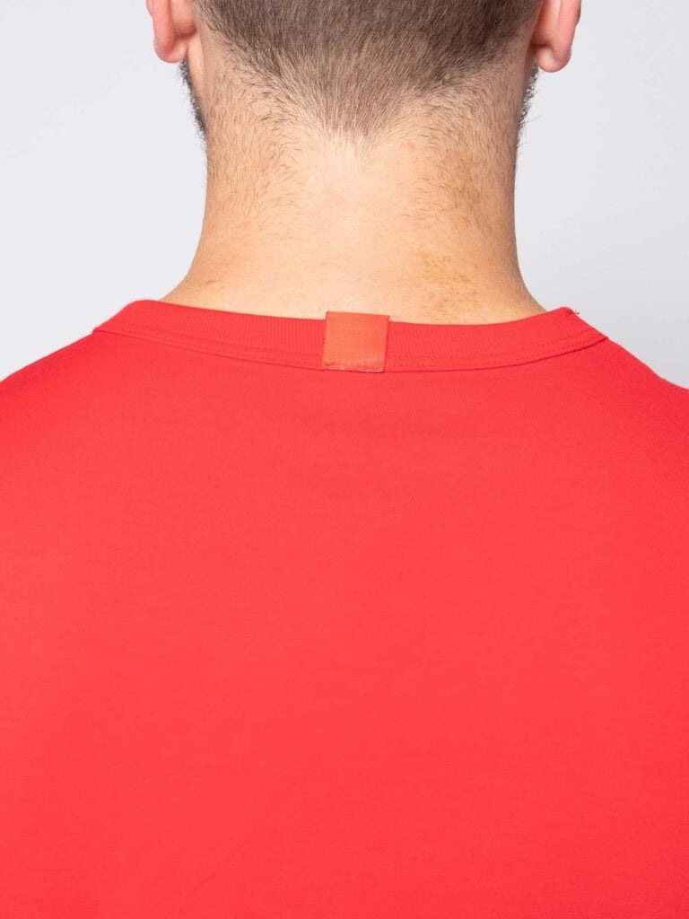 1083 - T-SHIRT 100 % coton bio rouge Homme