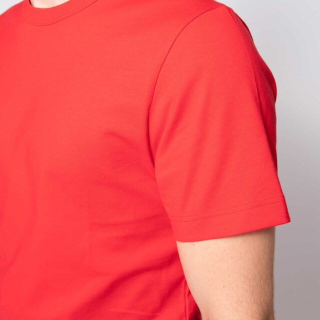 1083 - T-SHIRT 100 % coton bio rouge Homme