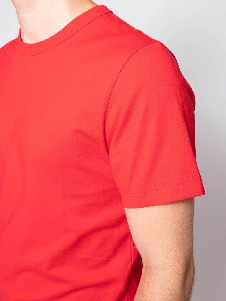 1083 - T-SHIRT 100 % coton bio rouge Homme