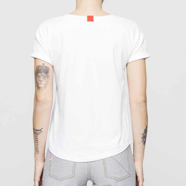 1083 - T-SHIRT COL ROND 403 UNI coton bio blanc Femme
