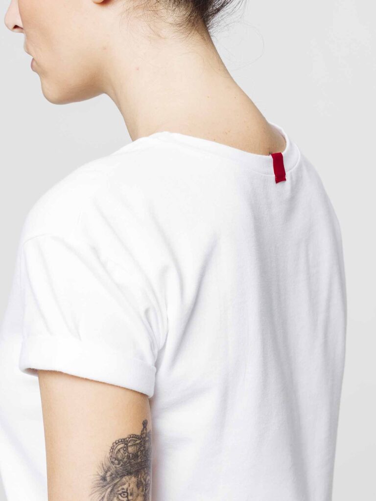 1083 - T-SHIRT COL ROND 403 UNI coton bio blanc Femme